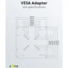 Adapter for veggfeste til TV