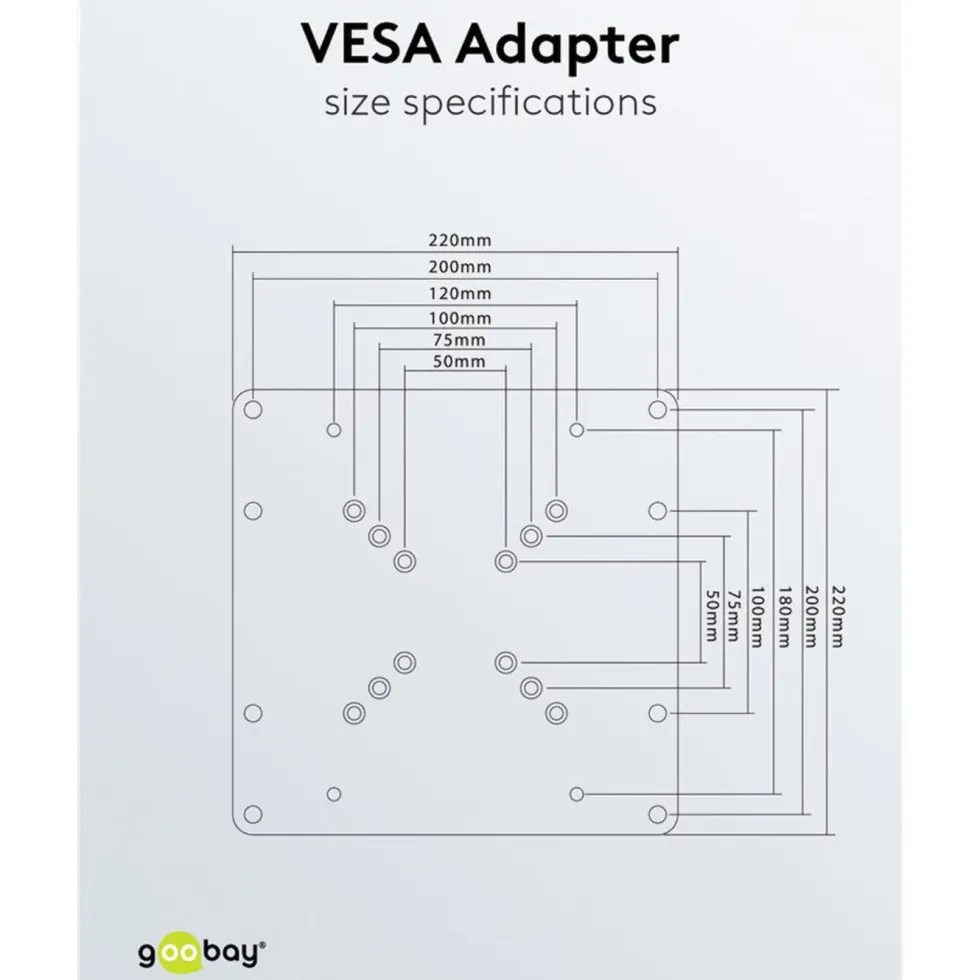 Adapter for veggfeste til TV