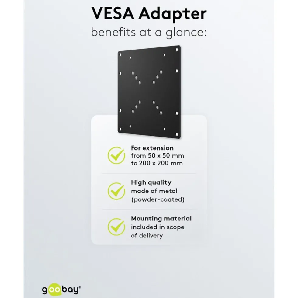 Adapter for veggfeste til TV