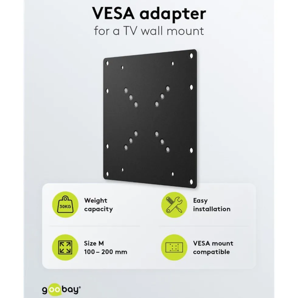 Adapter for veggfeste til TV