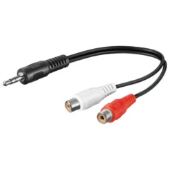 Adapterkabel 3,5 mm-hann til RCA 1,5 m