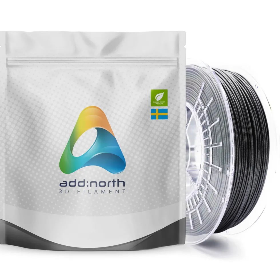 Addnorth E-PLA-filament for 3D-skrivere 1,75 mm Glitz Grey