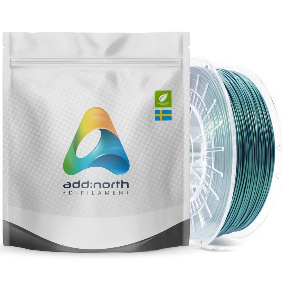 Addnorth E-PLA-filament for 3D-skrivere 1,75 mm Aurora Green