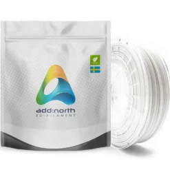 Addnorth E-PLA-filament for 3D-skriver 1,75 mm Hvit