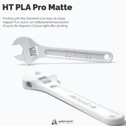 Addnorth HT-PLA Pro-filament for 3D-skriver - Matte White