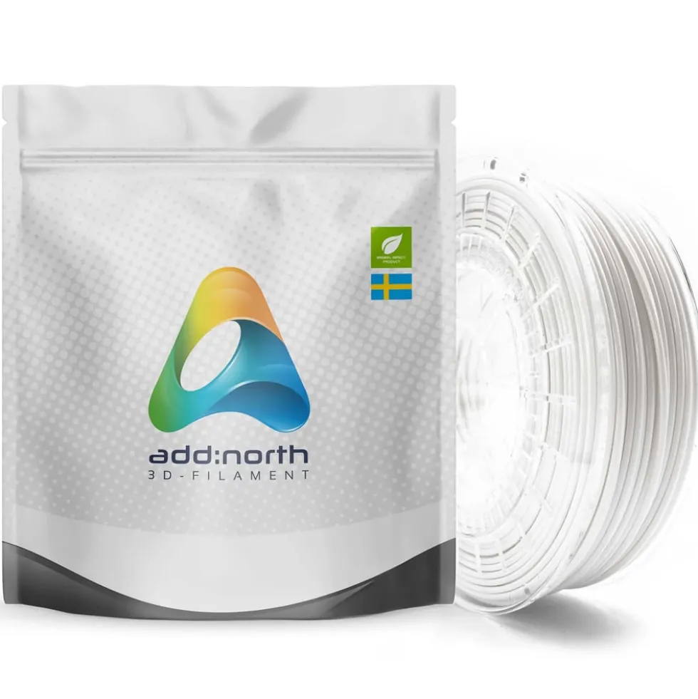 Addnorth PETG-filament for 3D-skriver 1,75 mm Hvit