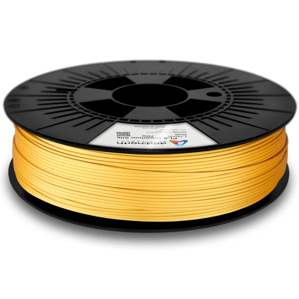 Addnorth PLA Premium Silk Filament for 3D-skriver - 1,75 mm Gull