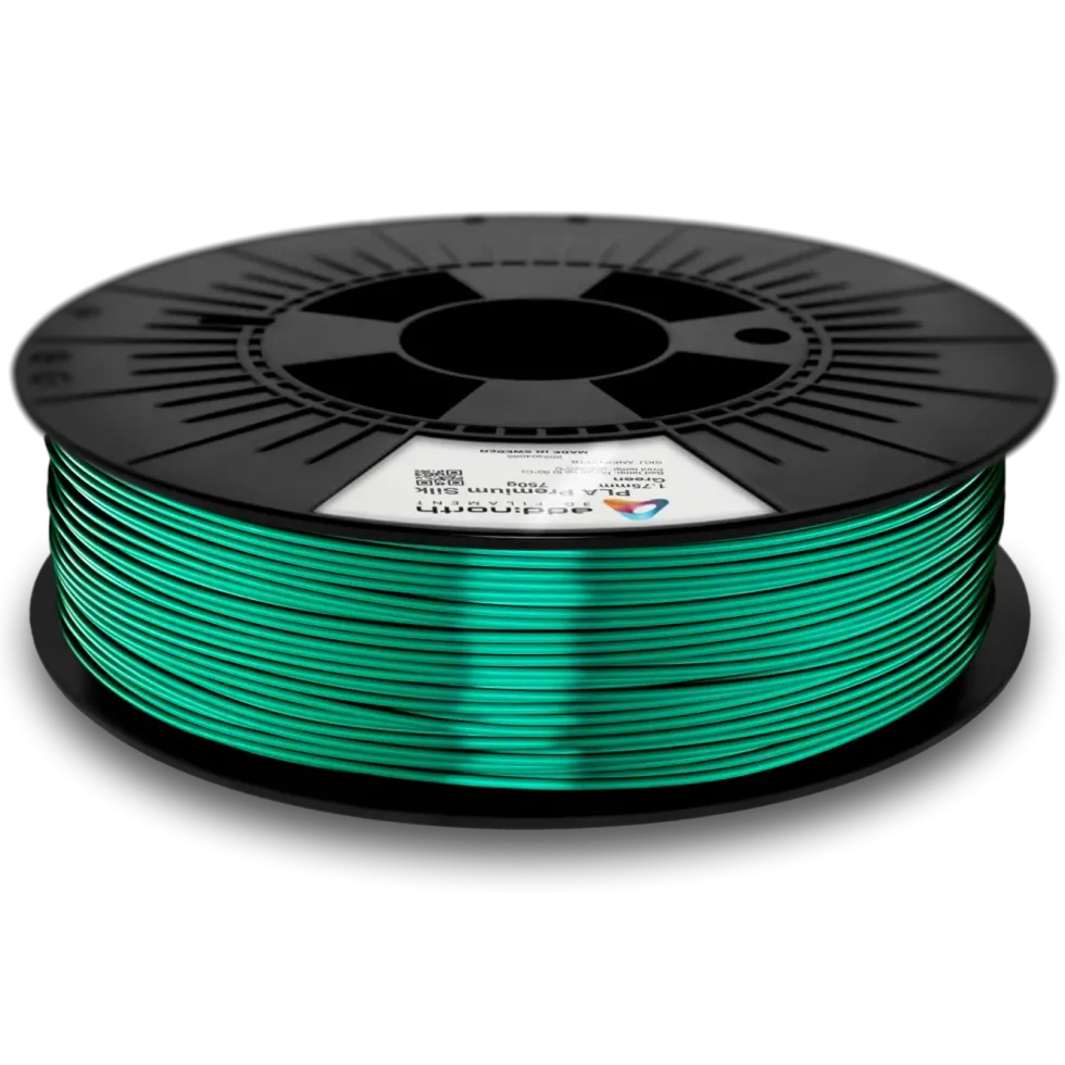 Addnorth PLA Premium Silk Filament for 3D-skriver - 1,75 mm Grønn
