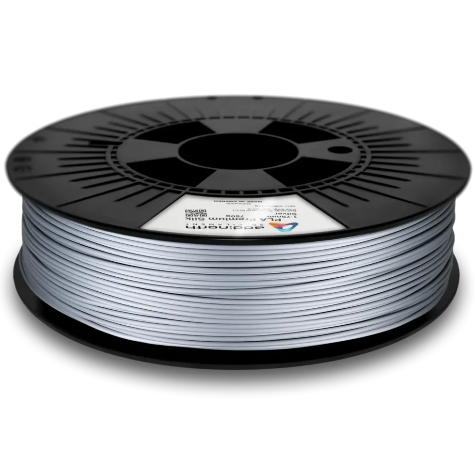 Addnorth PLA Premium Silk Filament for 3D-skriver - 1,75 mm Sølv
