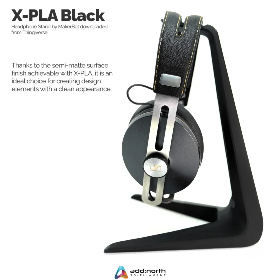 Addnorth X-PLA-filament for 3D-skriver 1,75 mm Svart