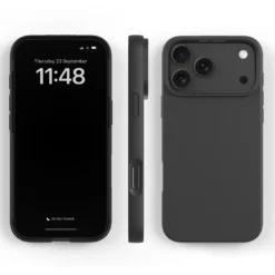 Agood company Plantebasert mobildeksel for iPhone 17 Pro Max Svart