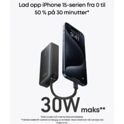 Anker Nano powerbank 30 W 10000 mAh Grønn