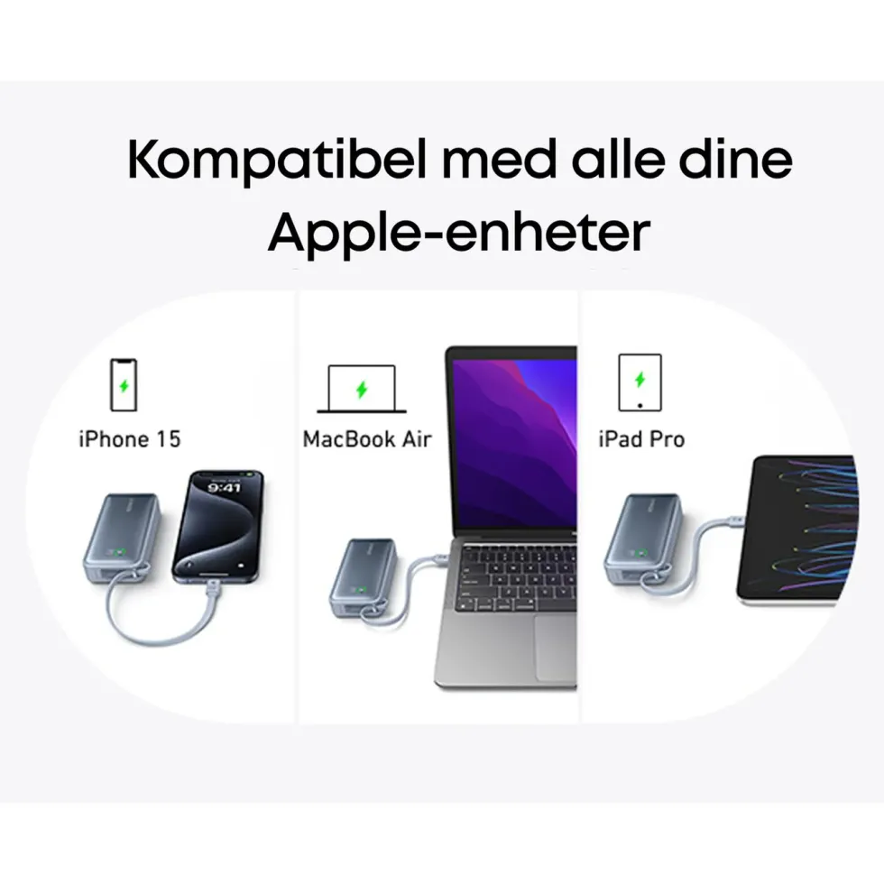 Anker Nano powerbank 30 W 10000 mAh Grønn