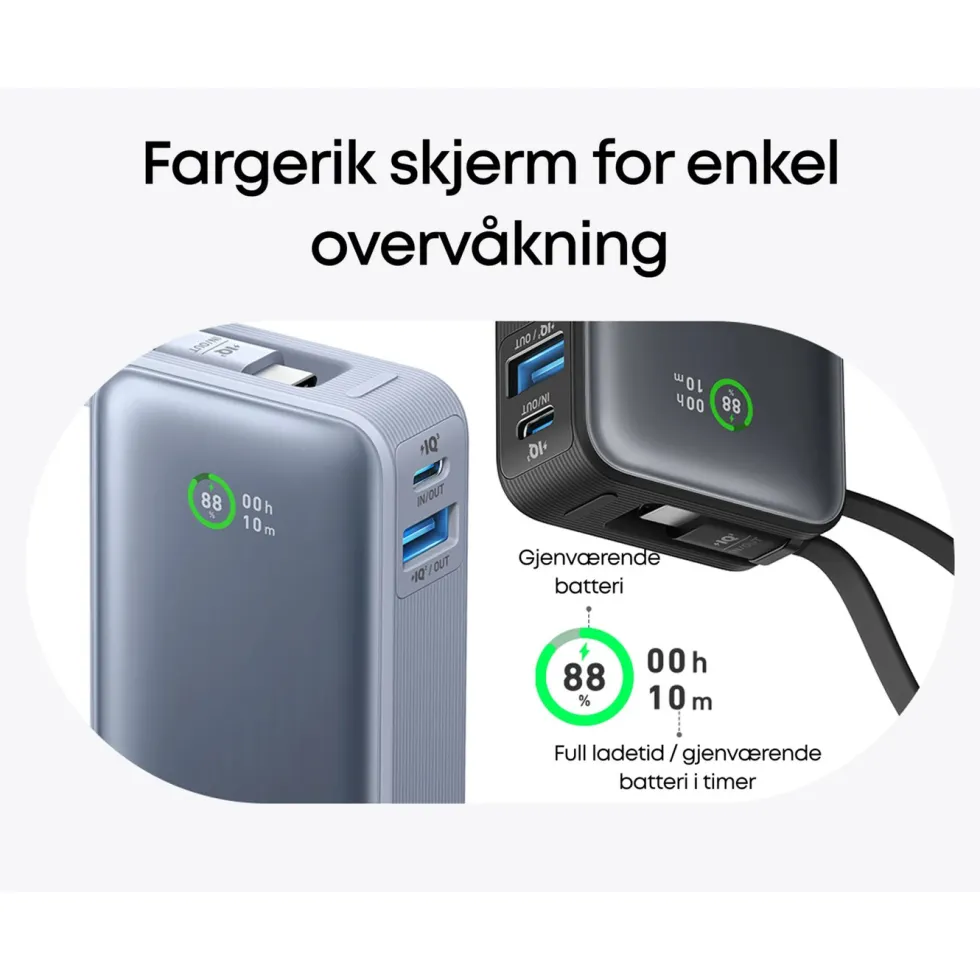 Anker Nano powerbank 30 W 10000 mAh Grønn