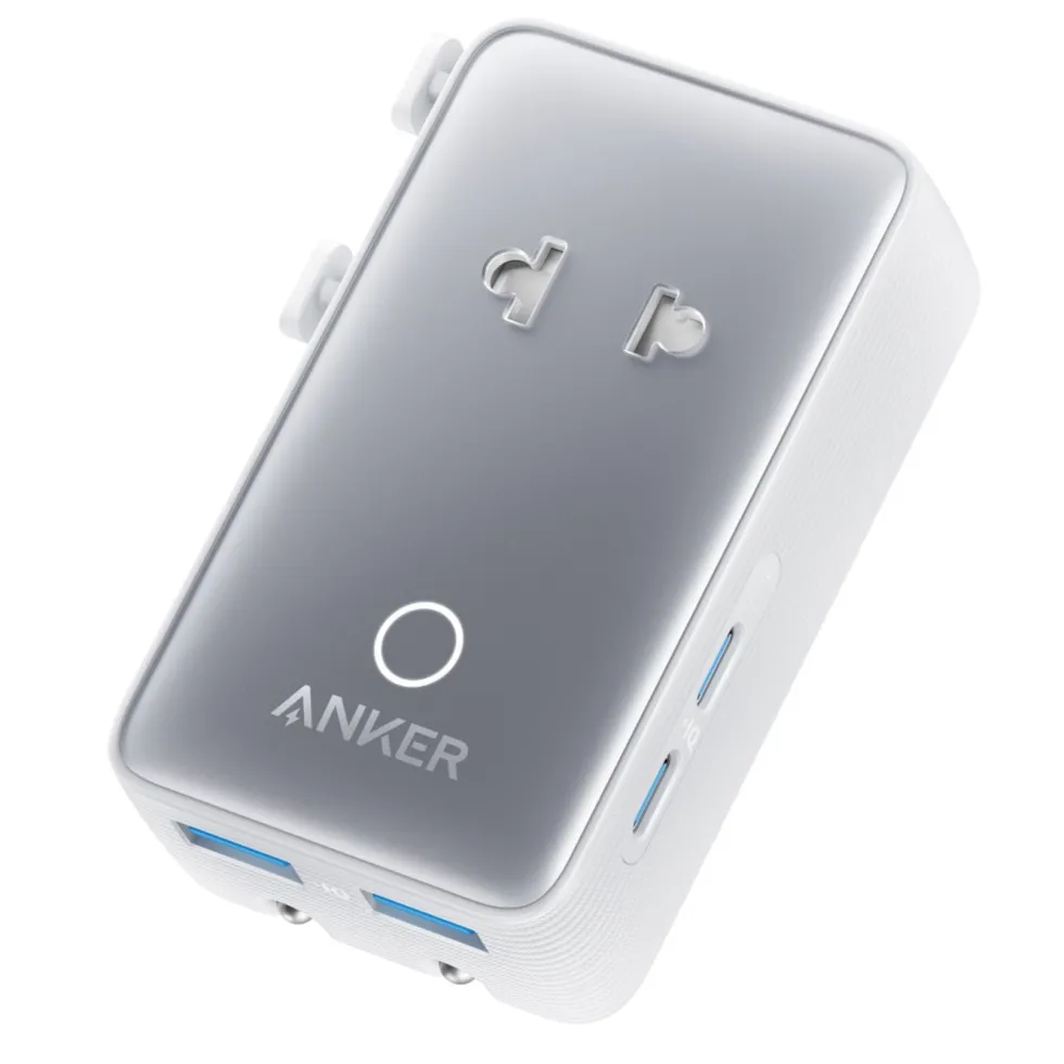 Anker Nano Travel Adapter 5-i-1-reiseadapter (20 W) Hvit
