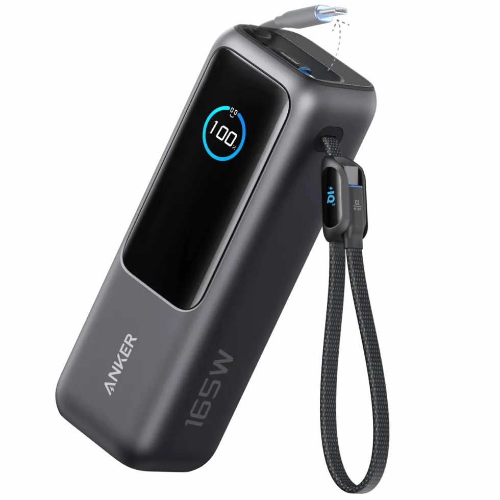 Anker Powerbank 165 W 25000 mAh med kabler