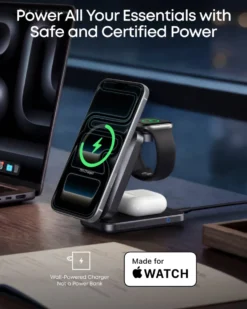 Anker Prime Foldable trådløs ladestasjon 3-i-1 MagGo Svart