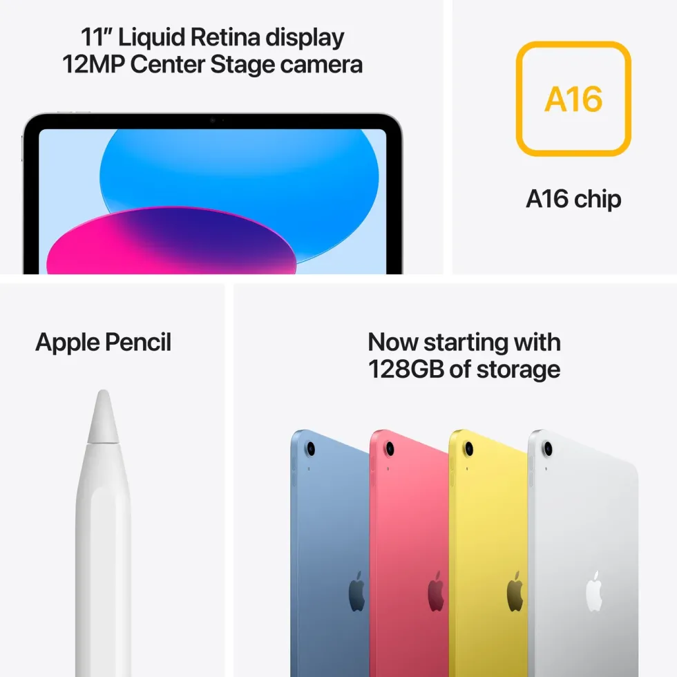 Apple iPad (A16) 128 GB Wifi Gul
