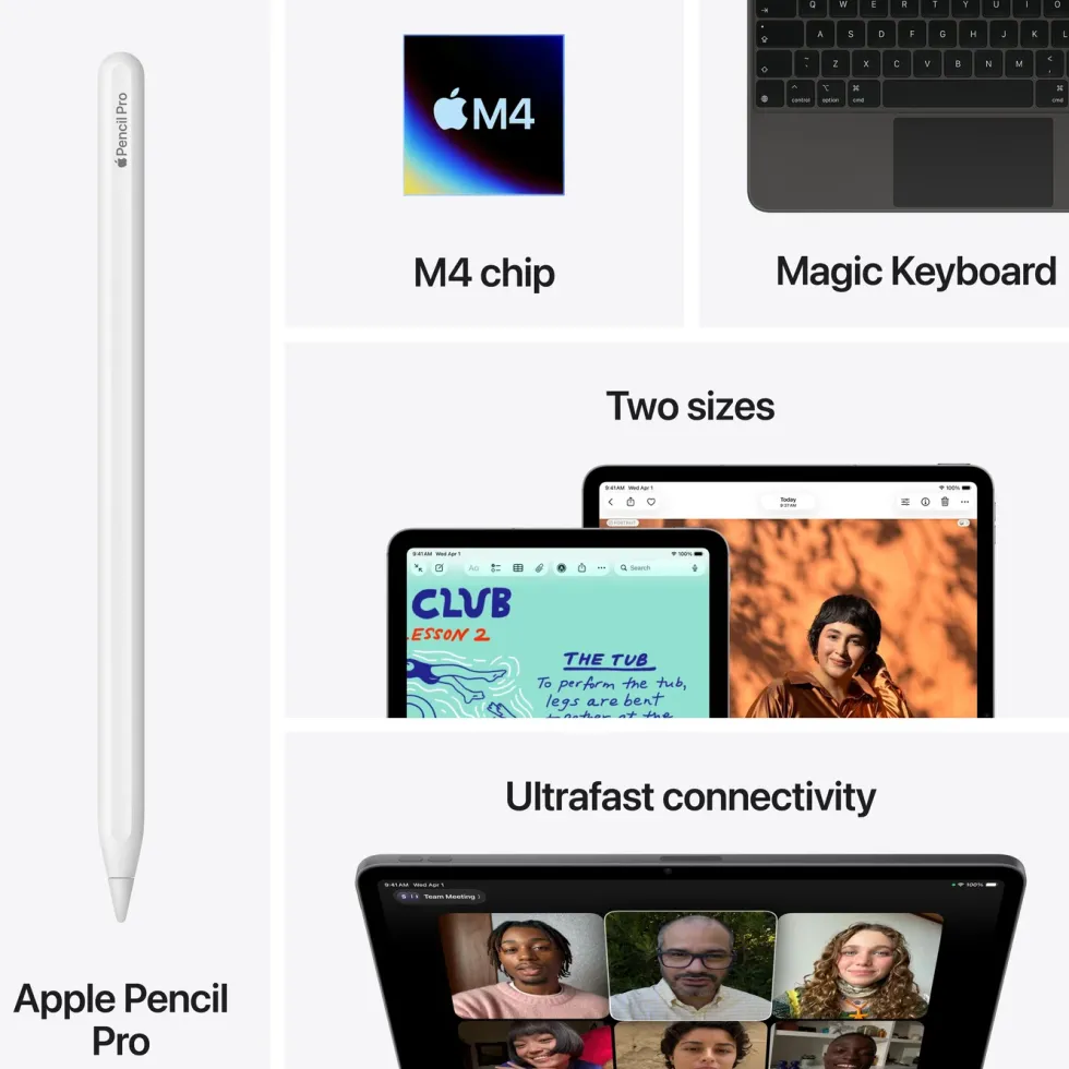 Apple iPad Air 13" (M4) 128 GB Wifi Stellargrå