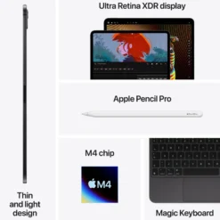 Apple iPad Pro 11 tum (M4) 256 GB Wifi Stellarsvart