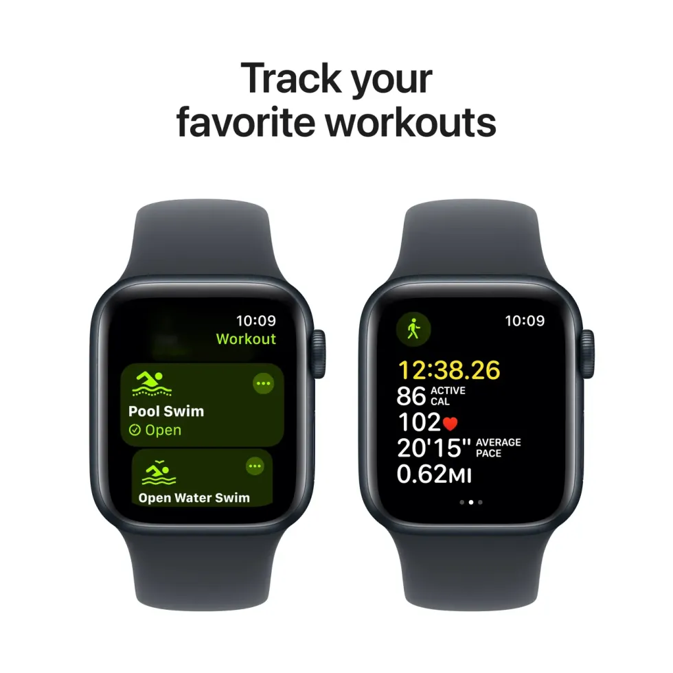 Apple Watch SE GPS 40 mm Midnight Case med Midnight Sport band M/L