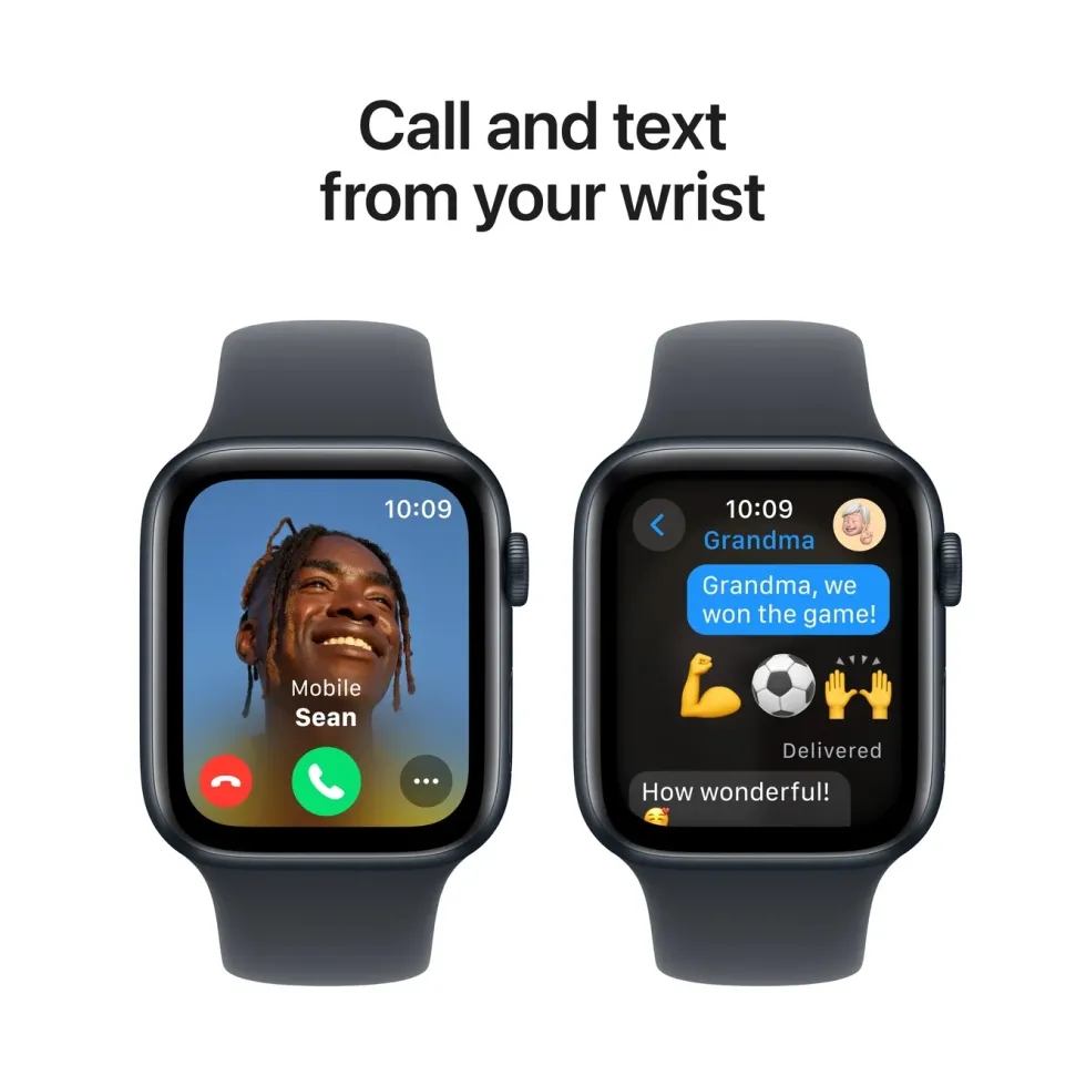 Apple Watch SE GPS 44 mm Midnight Case med Midnight Sport band M/L