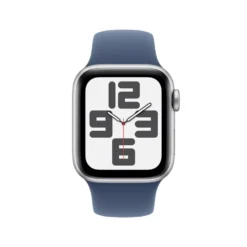 Apple Watch SE GPS 40 mm Silver Case med Denim Sport band M/L