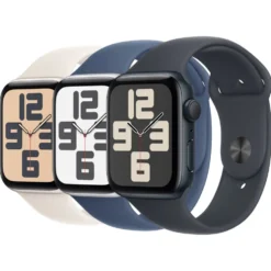 Apple Watch SE GPS 44 mm Starlight Case med Starlight Sport band S/M