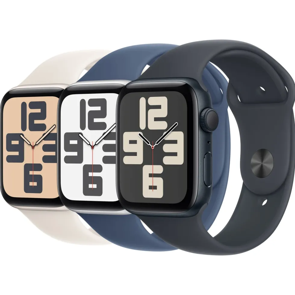 Apple Watch SE GPS 44 mm Starlight Case med Starlight Sport band M/L