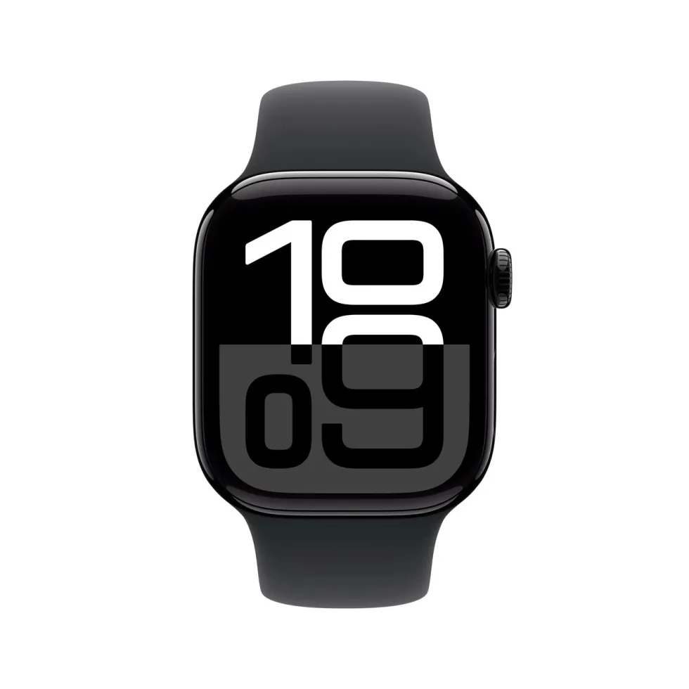Apple Watch Series 10 GPS 42 mm Jet Black Case med Black Sport Band S/M