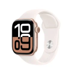 Apple Watch Series 10 GPS 42 mm Rose Gold Case med Light Blush Sport Band S/M