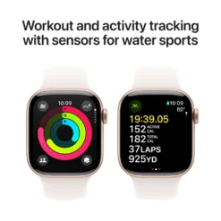 Apple Watch Series 10 GPS 42 mm Rose Gold Case med Light Blush Sport Band M/L
