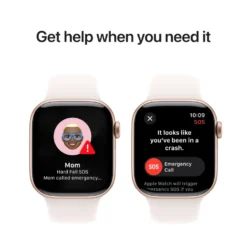 Apple Watch Series 10 GPS 42 mm Rose Gold Case med Light Blush Sport Band M/L