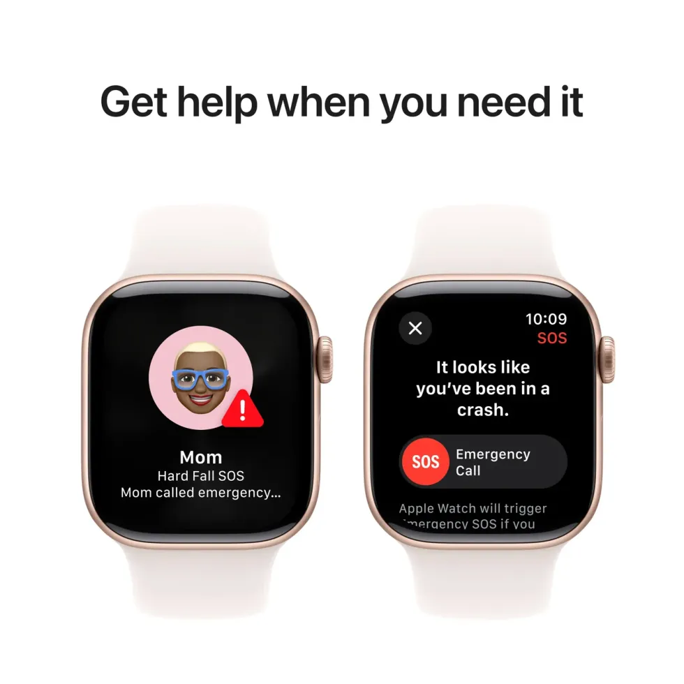 Apple Watch Series 10 GPS 42 mm Rose Gold Case med Light Blush Sport Band M/L
