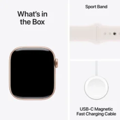 Apple Watch Series 10 GPS 42 mm Rose Gold Case med Light Blush Sport Band M/L