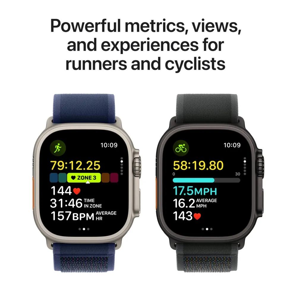 Apple Watch Ultra 2 GPS + Cellular Natural Titanium Case med Navy Ocean band
