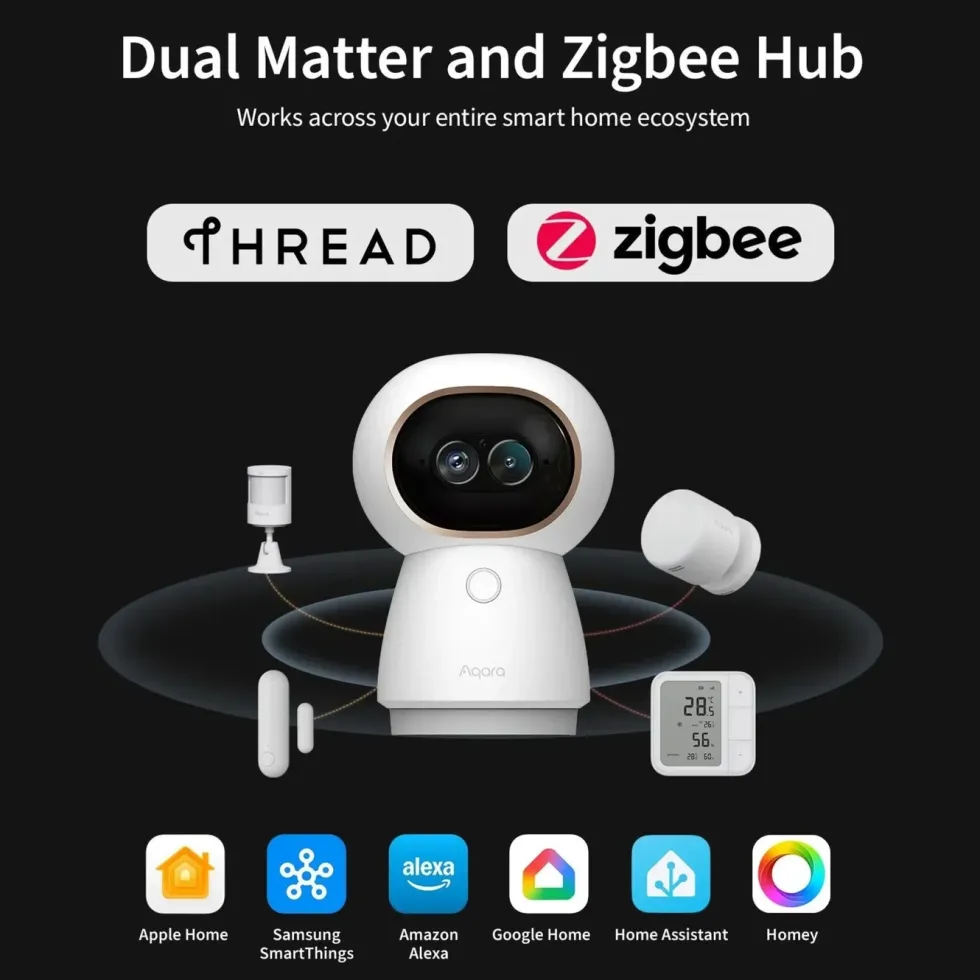 Aqara Camera Hub G350 4K overvåkningskamera og Matter-hub Hvit