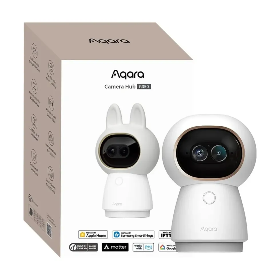 Aqara Camera Hub G350 4K overvåkningskamera og Matter-hub Hvit