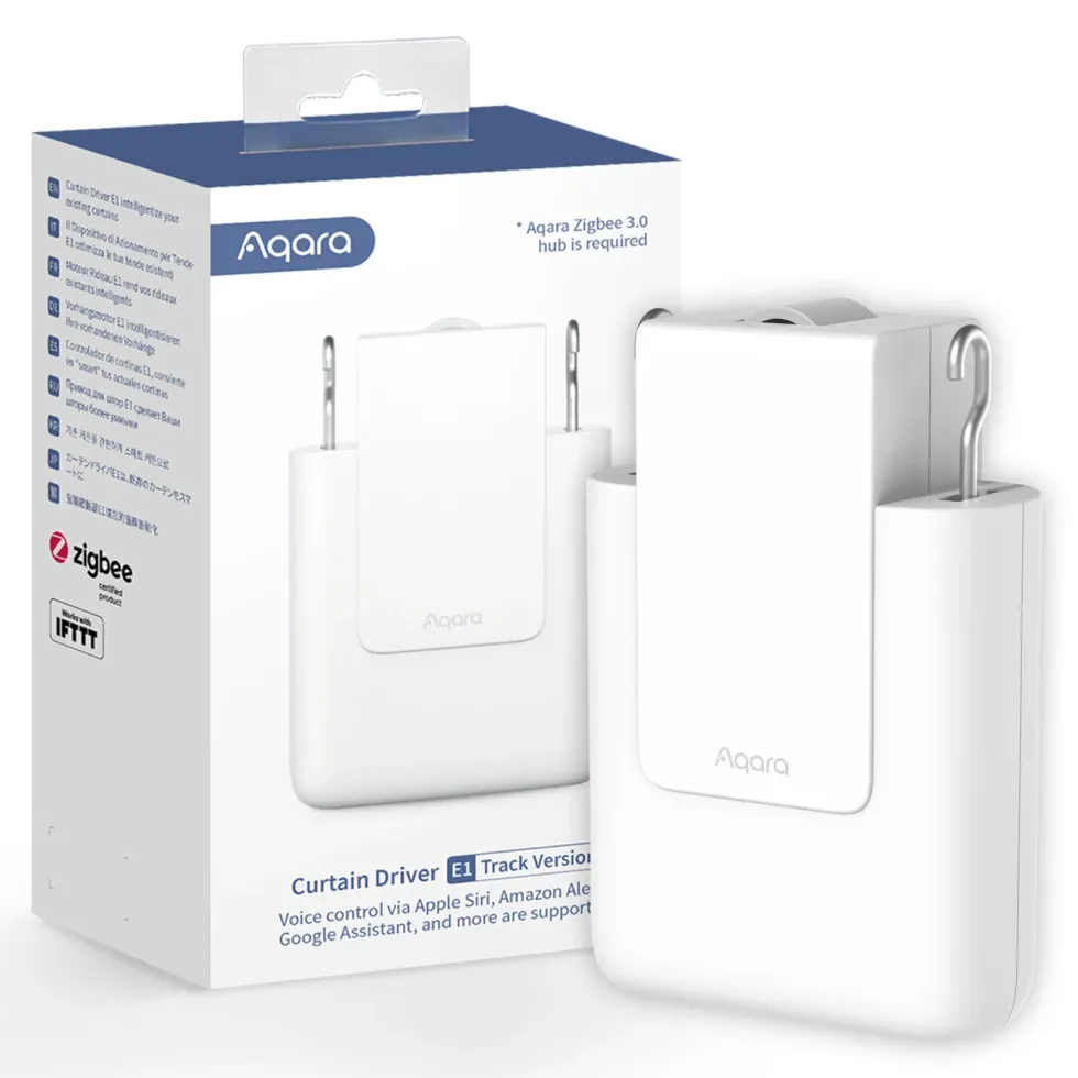 Aqara Curtain Driver E1 Gardinkontroll for U- og I-skinner