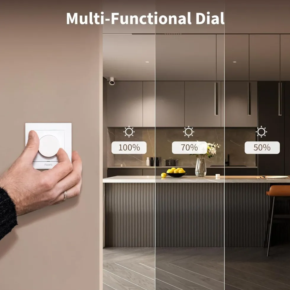 Aqara Dimmer Switch H2 EU – smart dimmer med dreieknapp Grå