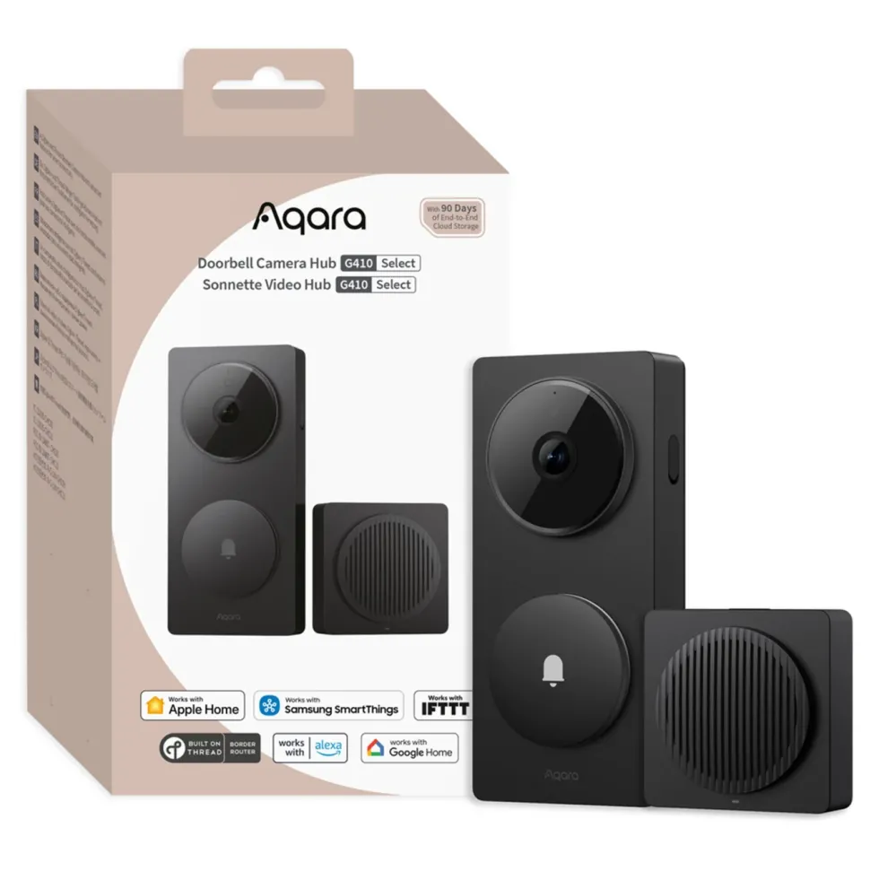 Aqara Doorbell Camera Hub G410 - smart dørklokke med hub svart