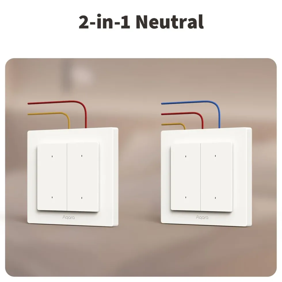 Aqara Light Light Switch H2 EU – smart lysbryter med 1 kanal - Hvit
