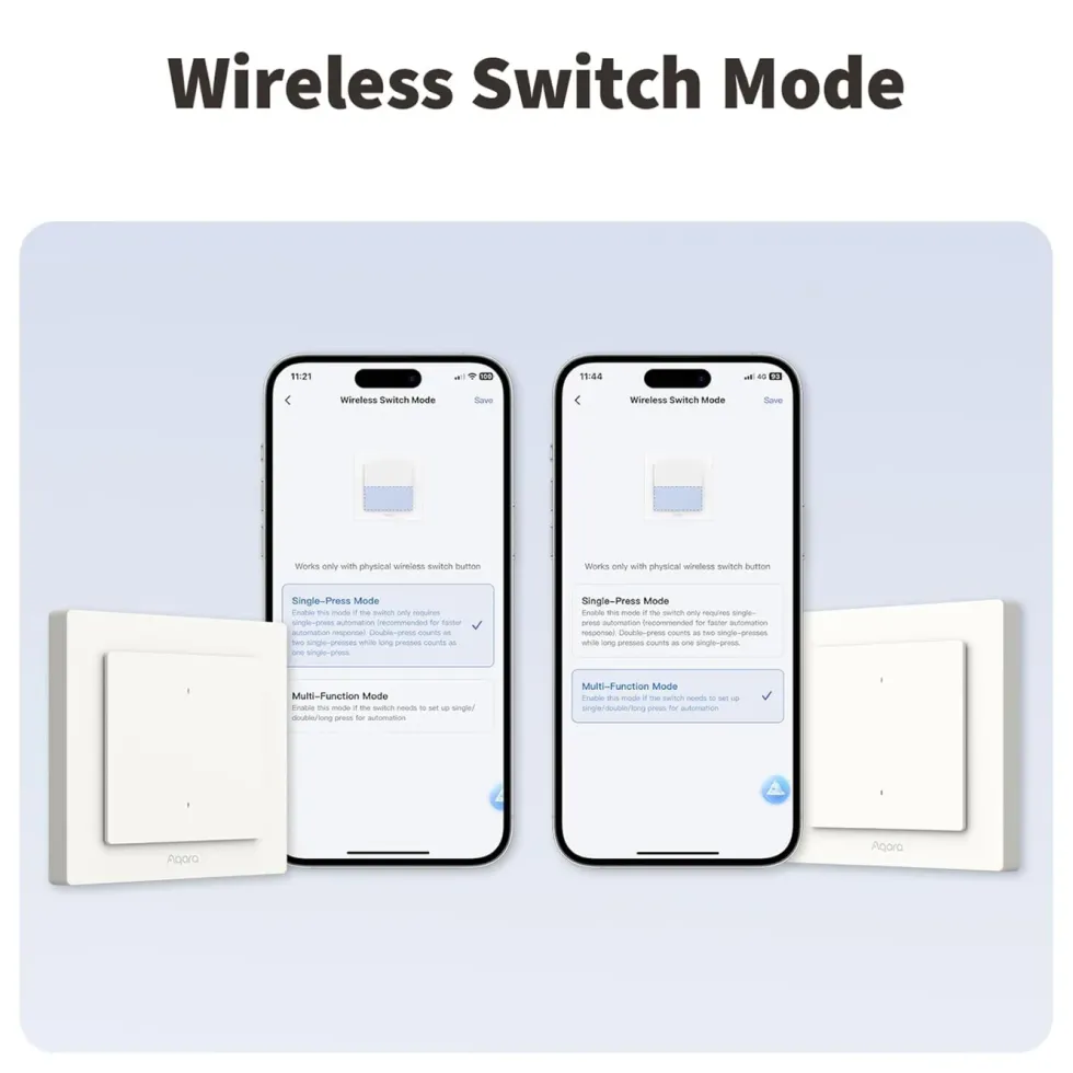Aqara Light Light Switch H2 EU – smart lysbryter med 1 kanal - Hvit