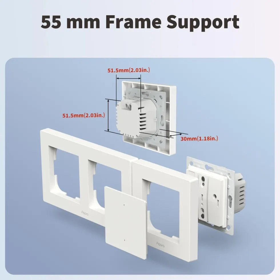 Aqara Light Light Switch H2 EU – smart lysbryter med 1 kanal - Hvit