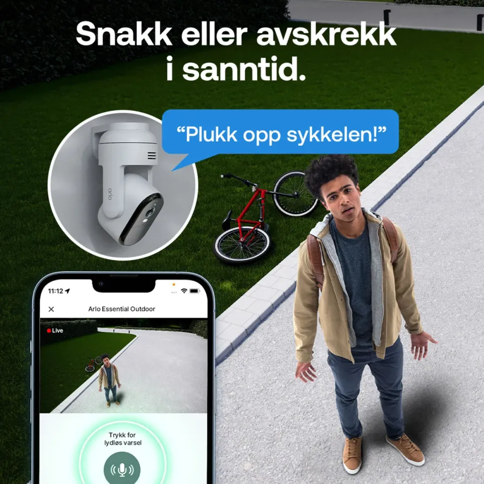 Arlo Essential 3 HD PTZ – Nettdrevet overvåkingskamera 2-pk.