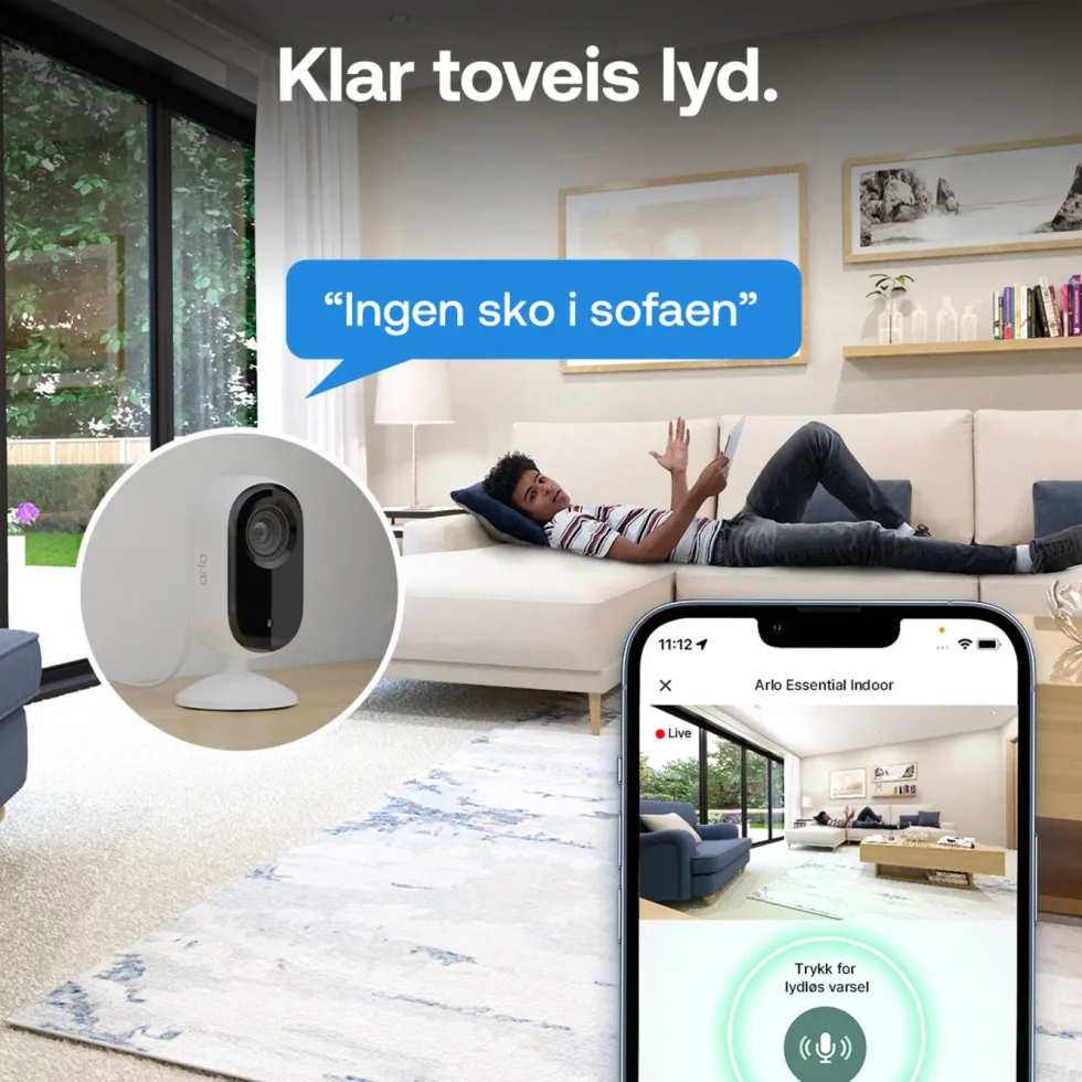 Arlo Essential 3 HD PTZ – Overvåkingskamera innendørs 2-pk.