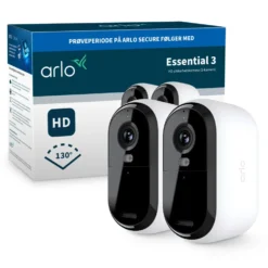 Arlo Essential 3 HD – Trådløst overvåkingskamera 2-pk.