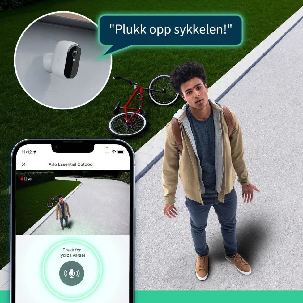 Arlo Essential 2 HD – Trådløst overvåkingskamera 2-pk.