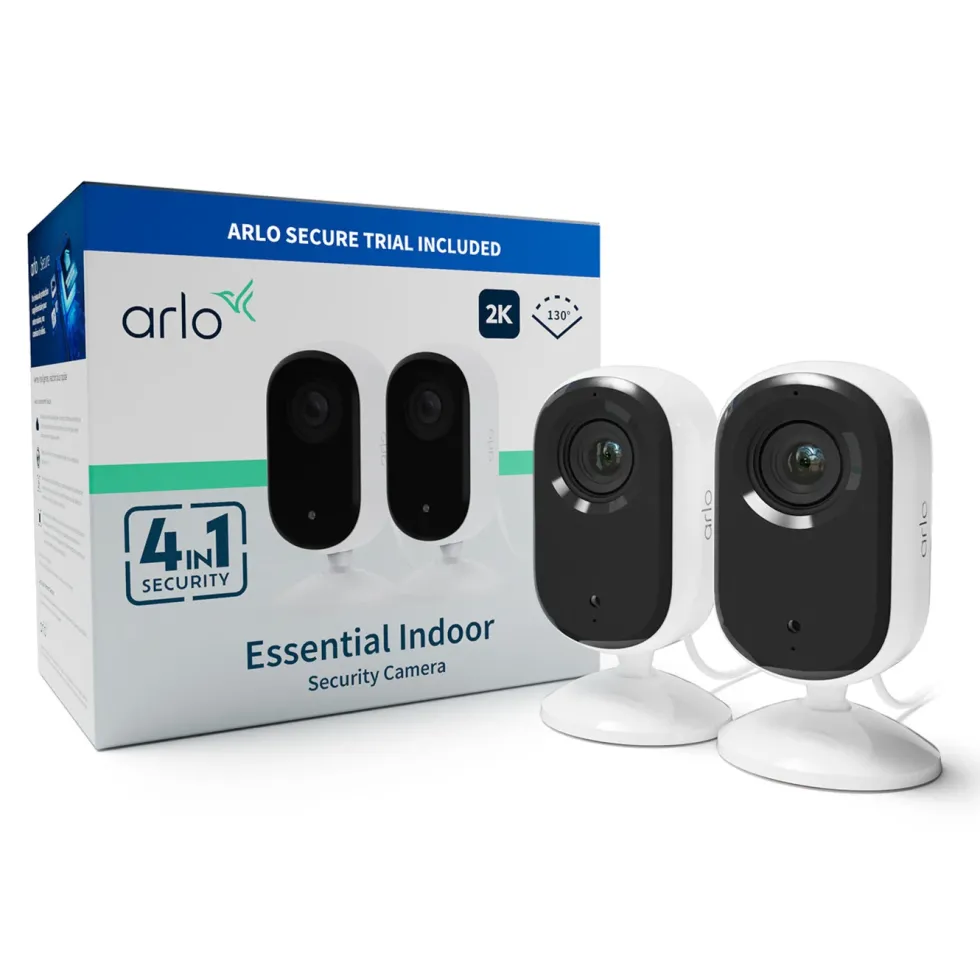 Arlo Essential 2K Innendørskamera 2-pk.