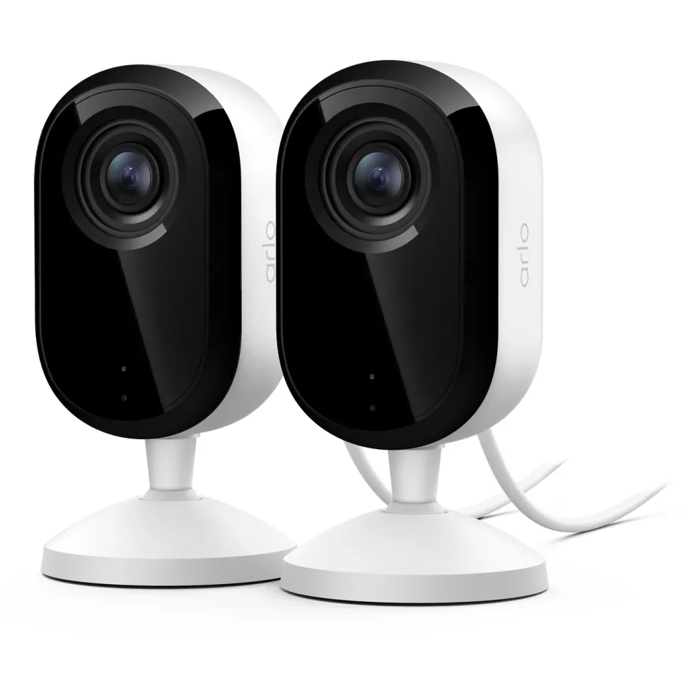 Arlo Essential 3 2K – Overvåkingskamera innendørs 2-pk.